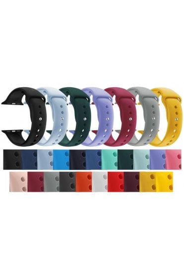 Apple Style 38/40/41mm Silicone Strap in BLACK S41482B
