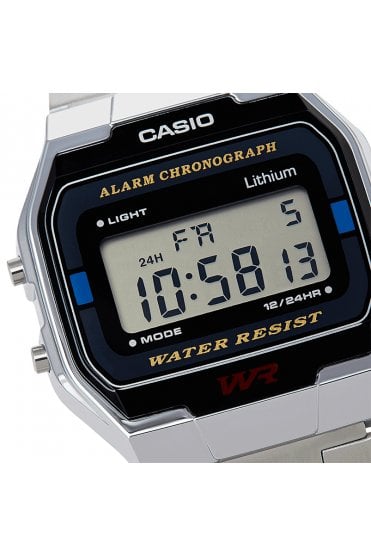 Casio A163WA-1QES Collection Stainless Steel Watch