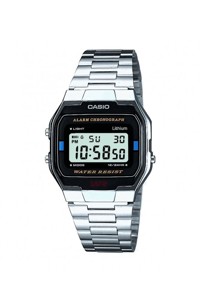 Casio  A163WA-1QES Collection Stainless Steel Watch