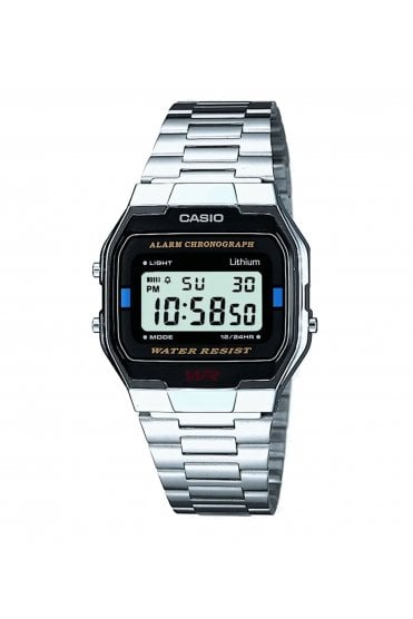 Casio A163WA-1QES Collection Stainless Steel Watch