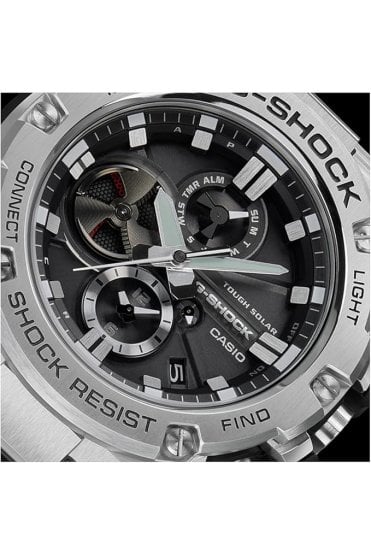 Casio G-Shock Black Dial Stainless Steel 53mm Watch GST-B100D-1AER