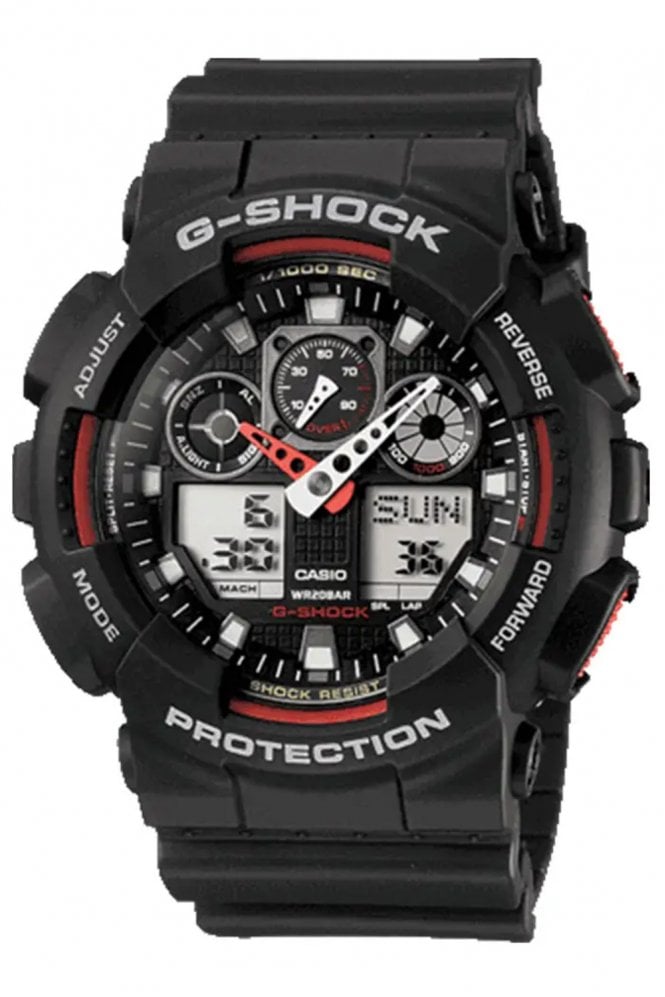 Casio  G-shock Gents Black Strap Watch GA-100-1A4ER
