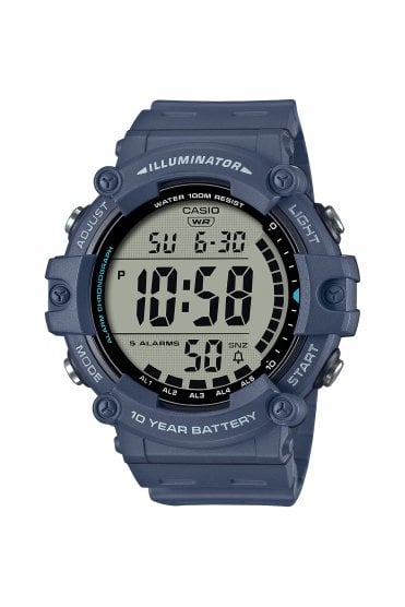 Casio Gents Digital Blue Resin Strap Watch AE-1500WH-2AVEF