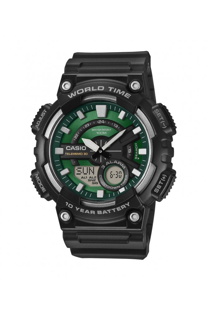 Casio  Gents Green Face Series 48mm Sports Watch AEQ-110W-3A2VEF