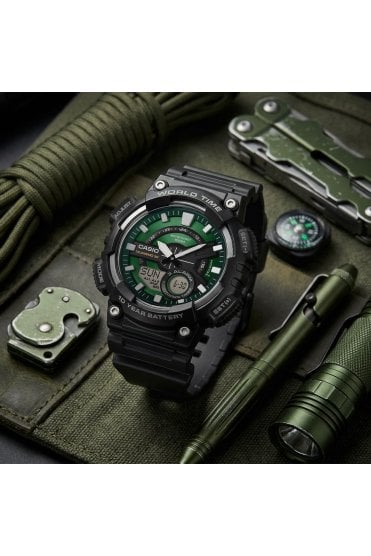 Casio Gents Green Face Series 48mm Sports Watch AEQ-110W-3A2VEF