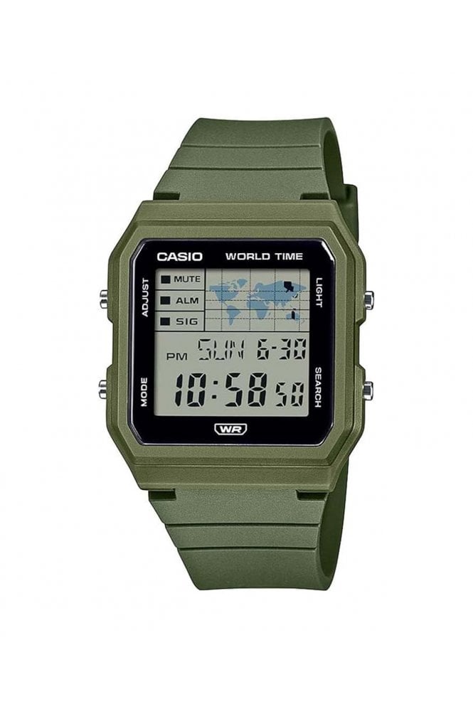 Casio  Gents Vintage Five Alarm World Map Watch LF-30W-3AEF