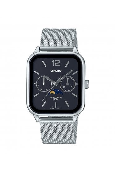 Casio Timeless Collection Moonphase 34mm 5ATM Watch MTP-M305M-1AVER