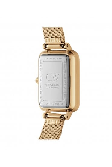Daniel Wellington Ladies Quadro Lumine Bezel Evergold 20mm Dress Watch DW00100668