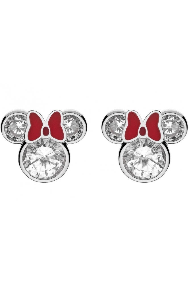 Disney Minnie Mouse Stone Set Silver and Red Earrings E902851RZWL