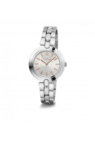 Furla Ladies Logo Links 34mm Stainless Steel Watch WW00002005L1