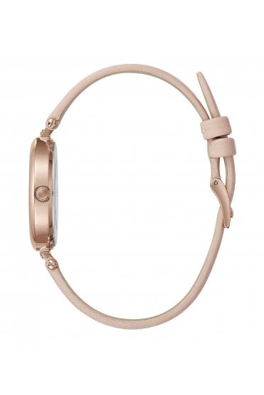 Furla Ladies New Pin 32mm Rose Gold Leather Strap Watch WW00018004L3
