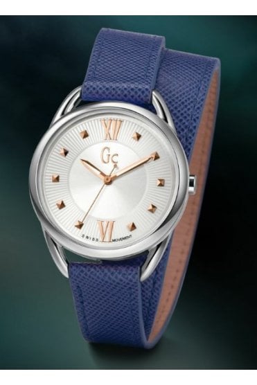 Gc Collection Ladies Leather Strap Watch Y13001L1