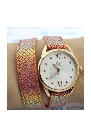 Gc Collection Ladies Leather Strap Watch Y13001L1