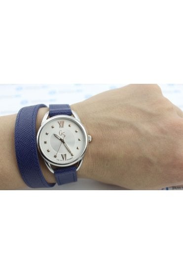 Gc Collection Ladies Leather Strap Watch Y13001L1