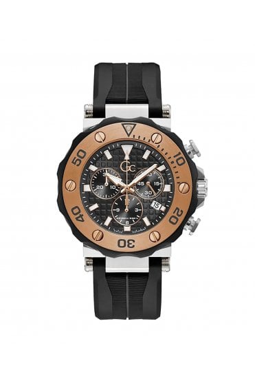 GC Gents DiverCode Black Silicone Strap 44mm Dress Watch Y63003G2MF