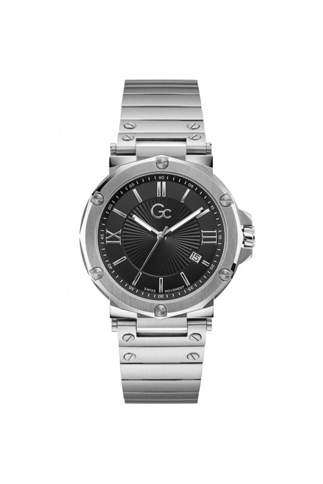 GC  Gents Spirit Silver-Tone Stainless Steel 42mm Dress Watch Y61002G2MF