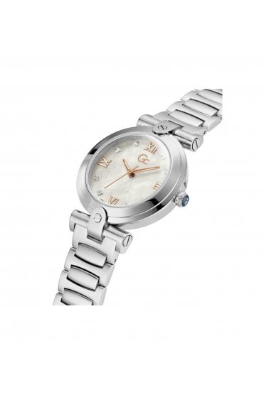 GC Ladies Fusion Lady Silver-Tone Stainless Steel 34mm Dress Watch Y96003L1MF