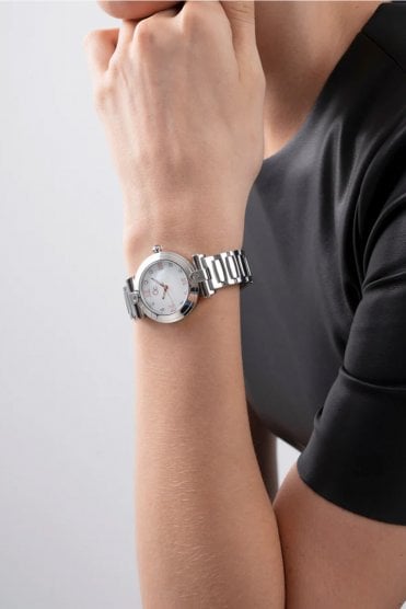 GC Ladies Fusion Lady Silver-Tone Stainless Steel 34mm Dress Watch Y96003L1MF