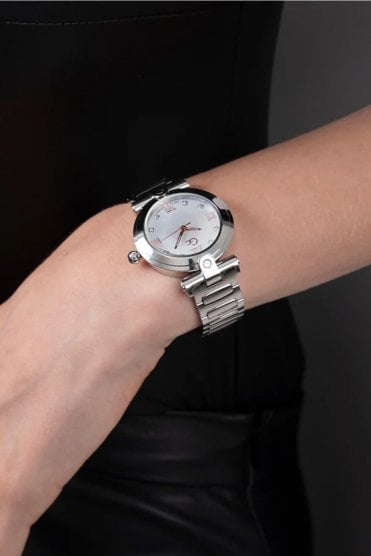 GC Ladies Fusion Lady Silver-Tone Stainless Steel 34mm Dress Watch Y96003L1MF