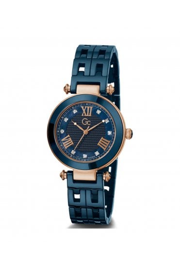 GC Ladies PrimeChic Blue Ceramic Strap 32mm Dress Watch Y66005L7MF