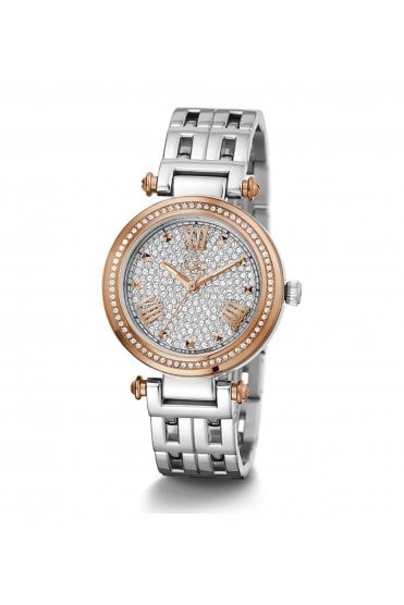 GC Ladies PrimeChic Silver-Tone Stainless Steel 32mm Dress Watch Y47004L1MF