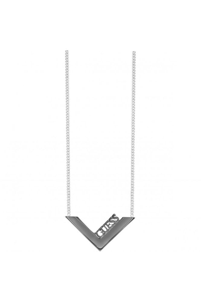 Guess  Black Ion-plated Steel Triometric Necklace UBN82088