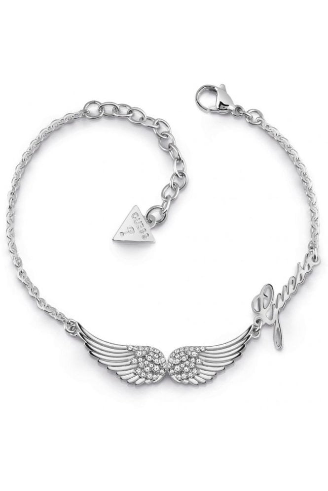 Guess  Double Pave Wings Silver Bracelet UBB29083-L
