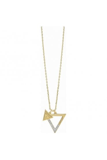 Guess Gold Plated Iconic 3Angles Necklace UBN83091