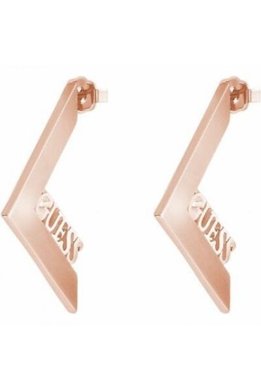 Guess Gold Plated Triometric Earrings UBE82079