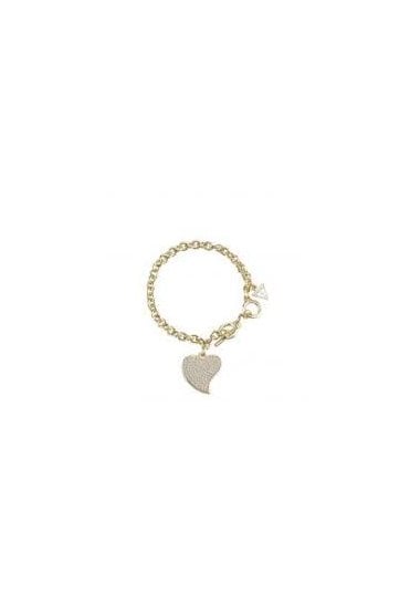 Guess Heart Pendant Bracelet UBB71534