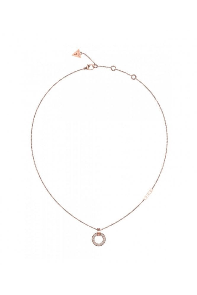 Guess  Ladies Circle Lights Necklace UBN03159RG
