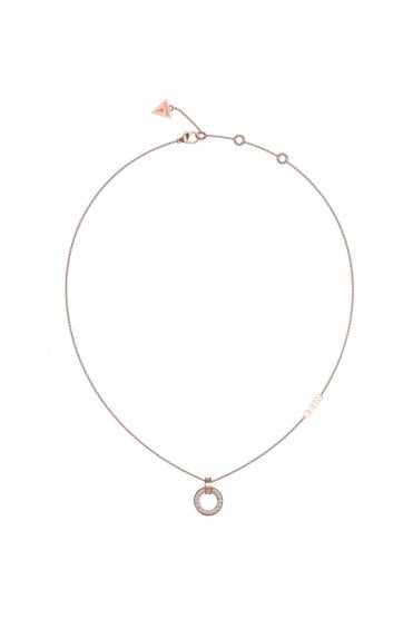 Guess Ladies Circle Lights Necklace UBN03159RG