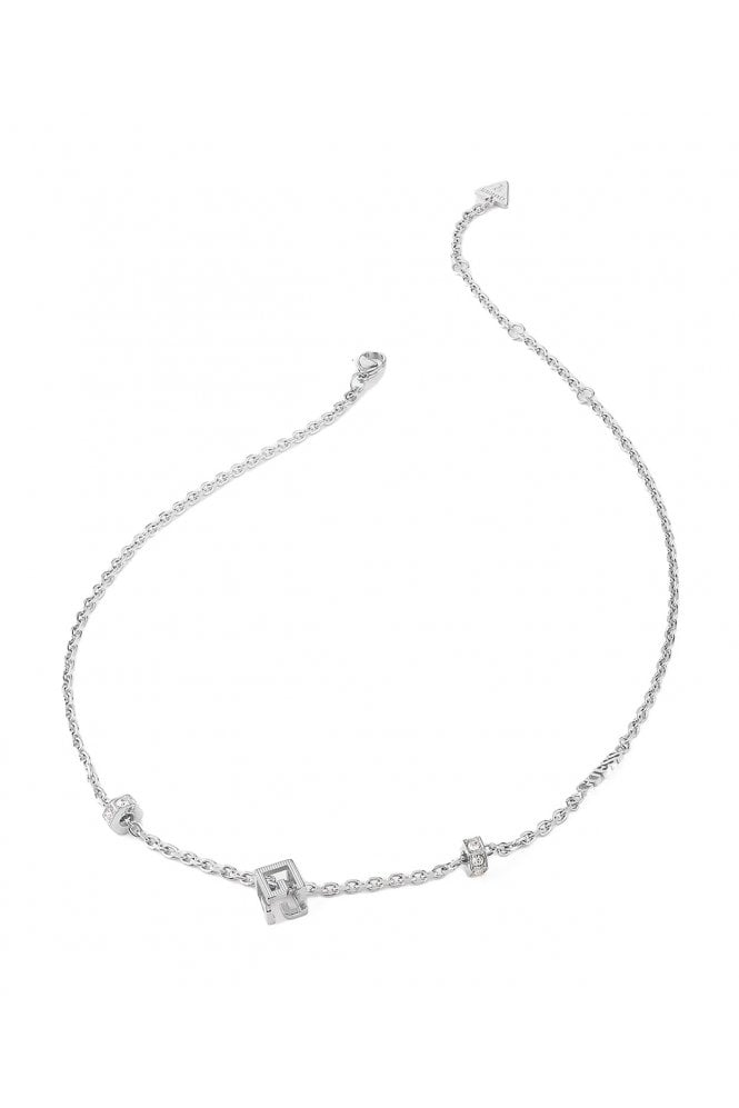 Guess  Ladies G Cube Necklace UBN03084RH