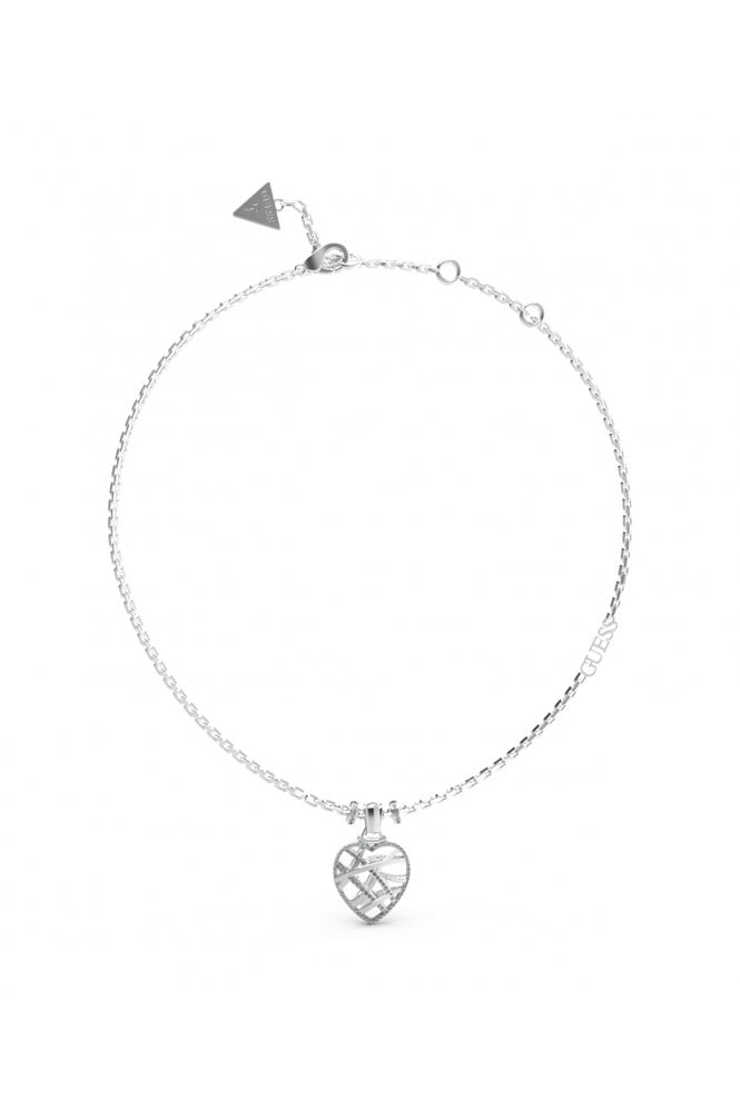 Guess  Ladies Heart Cage Necklace UBN03099RH