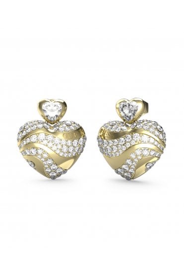 Guess Ladies In My Heart Earrings UBE04499YG