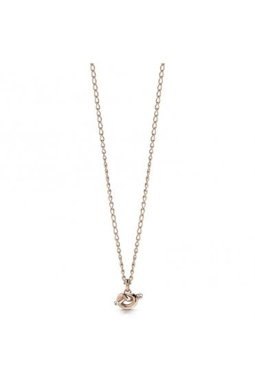 Guess Ladies Knot Rose Necklace UBN29020