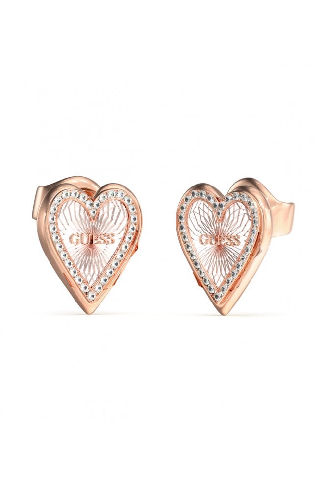 Guess  Ladies Love Me Tender Earrings UBE03237RHRG