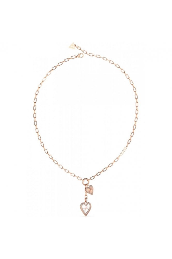 Guess  Ladies Love Me Tender Necklace UBN03234RHRG