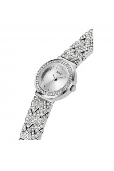 Guess Ladies Silver-Tone Stainless Steel Treasure Watch GW0476L1