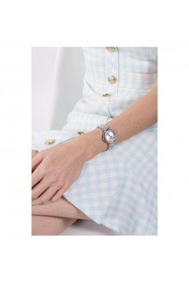 Guess Ladies Silver-Tone Stainless Steel Treasure Watch GW0476L1