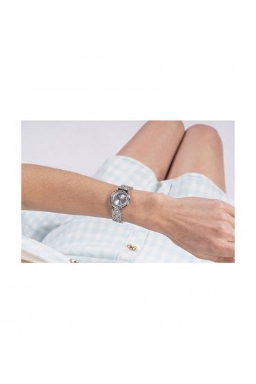 Guess Ladies Silver-Tone Stainless Steel Treasure Watch GW0476L1