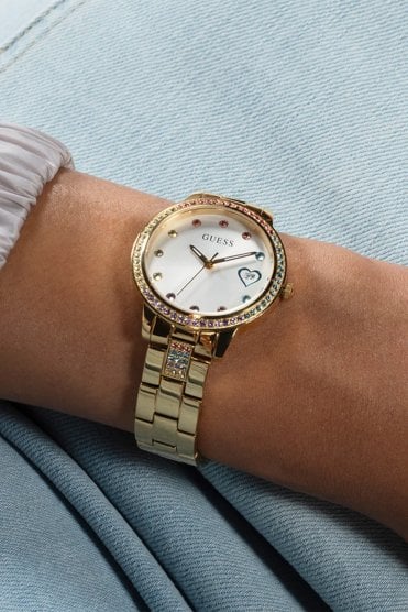 Guess Ladies Three Of Hearts 34mm Dress Watch GW0657L2