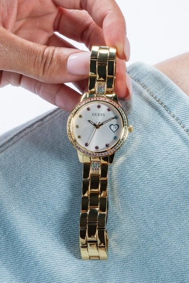 Guess Ladies Three Of Hearts 34mm Dress Watch GW0657L2