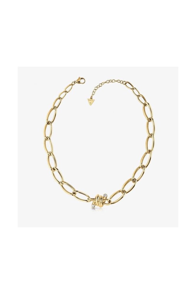 Guess  Love Wire Gold Plated Chain Necklace UBN29025