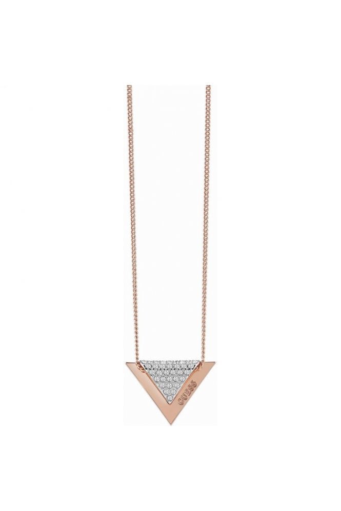 Guess  Rose Gold Plated Revers Necklace UBN83069
