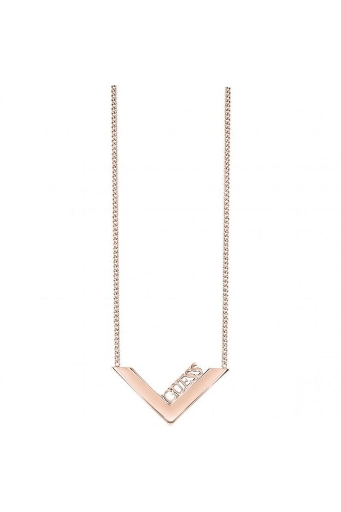 Guess Ladies  Rose Gold Plated Triometric Necklace UBN82087