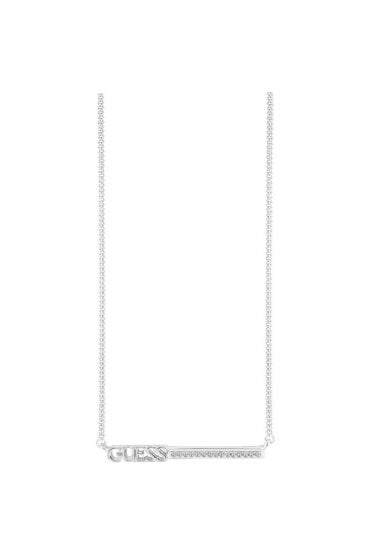 Ladies Guess Silver Plated Linear Necklace UBN82033