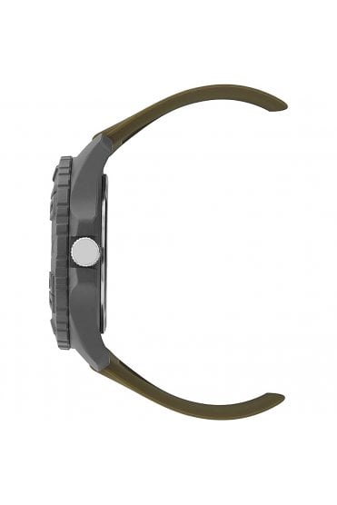 Limit Gents Silicone Strap Khaki Dial Watch 5753