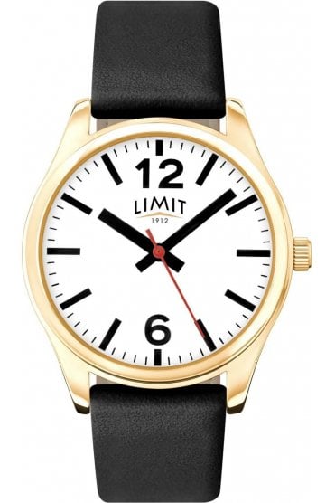 Limit Ladies Gold Case White Dial Watch 6205