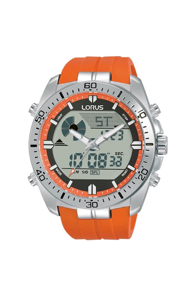 Lorus  Analogue Digital Chronograph 46mm 10ATM Watch R2B11AX9